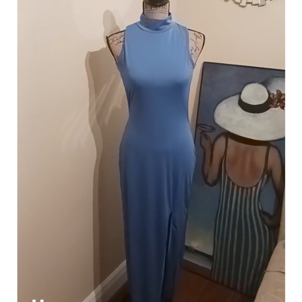 Halfheart Blue Low Back Dress